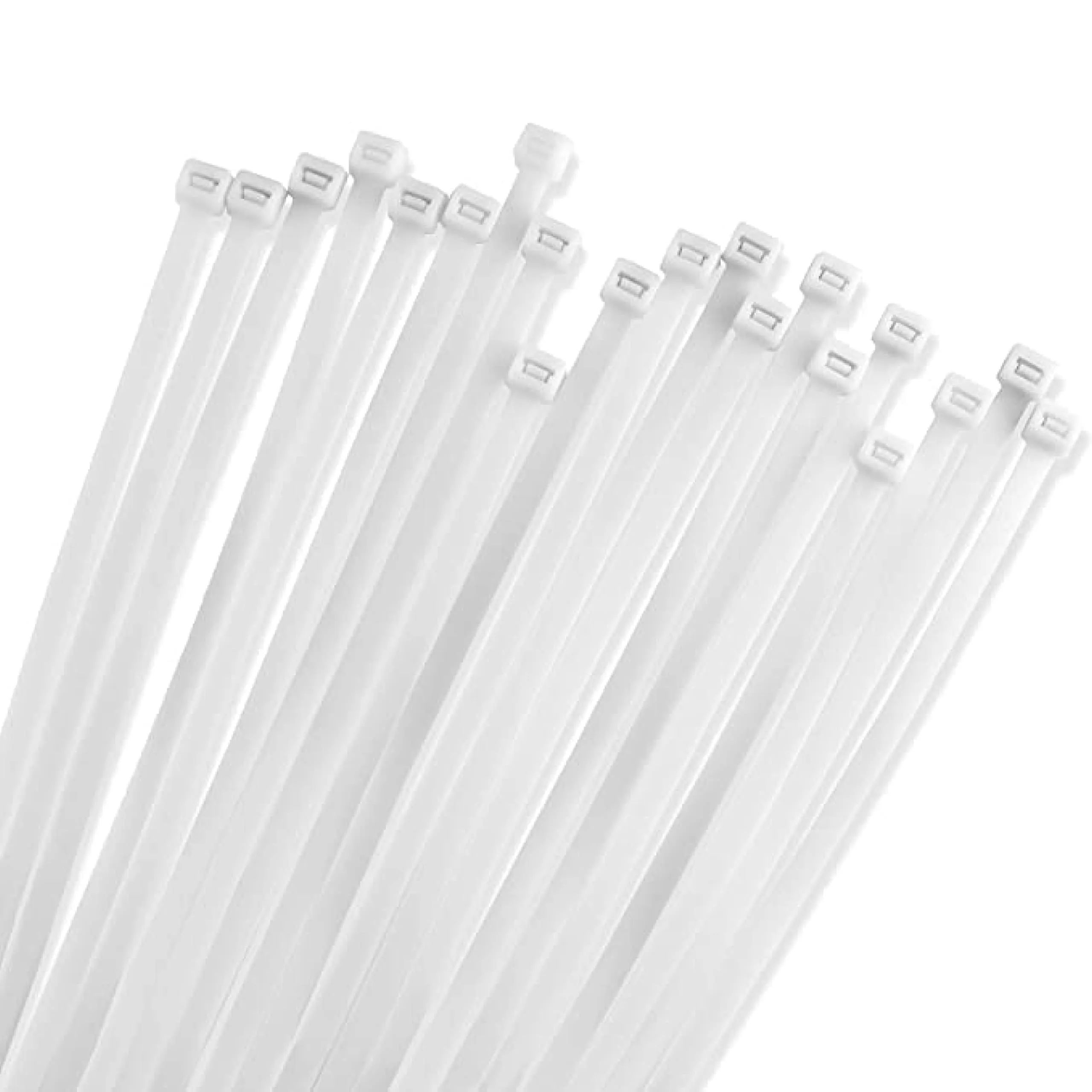 12 Inch Zip Cable Ties (1000 Pack), 40Lbs Tensile Strength - Heavy Duty White