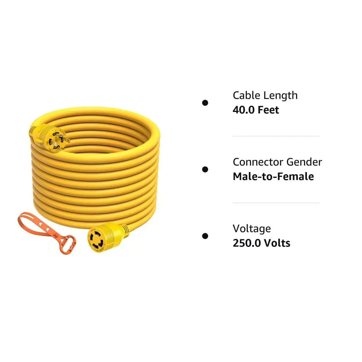 30 Amp Generator Cord, 40ft