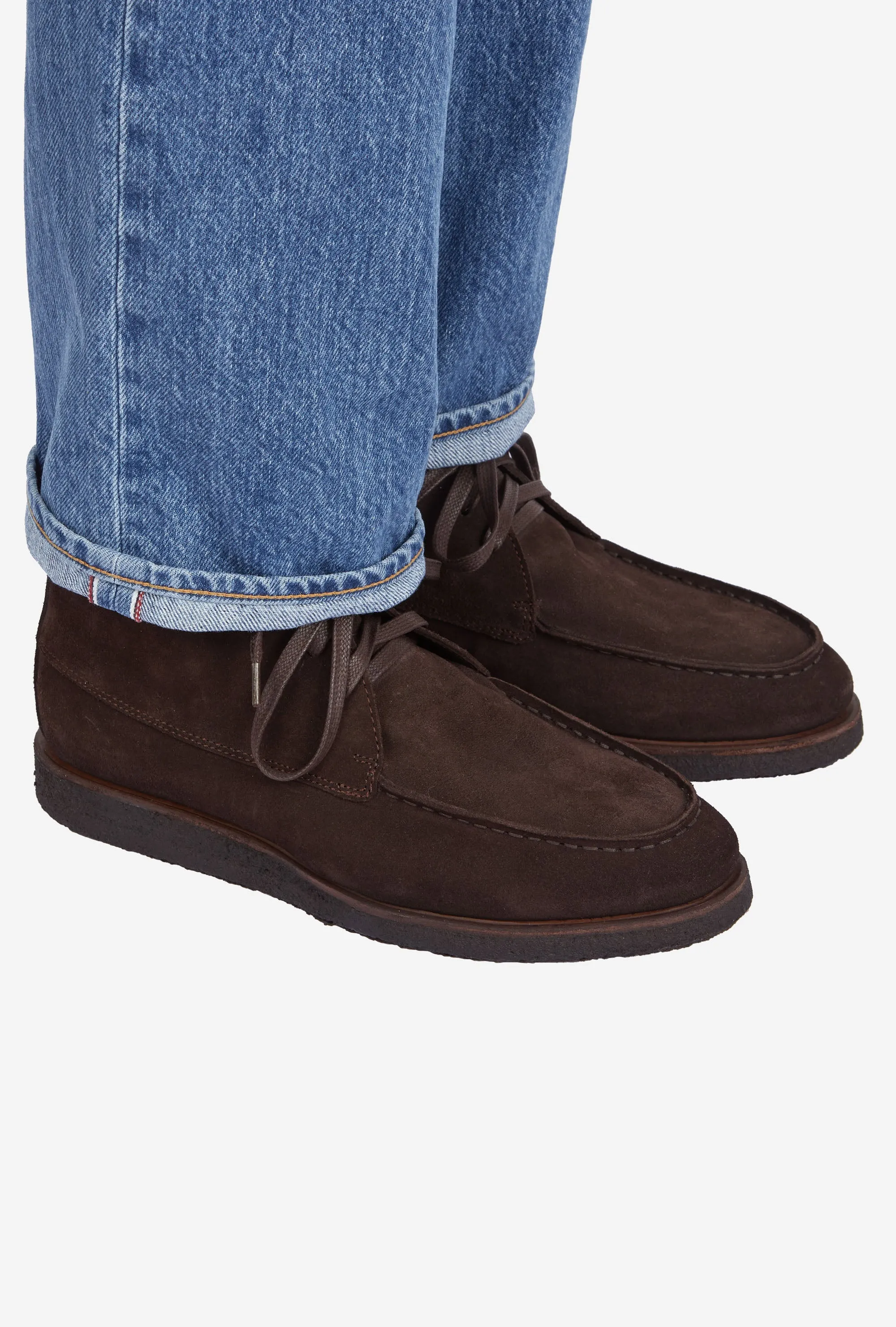 Alpine Boot Crepe Sole Dark Brown Suede