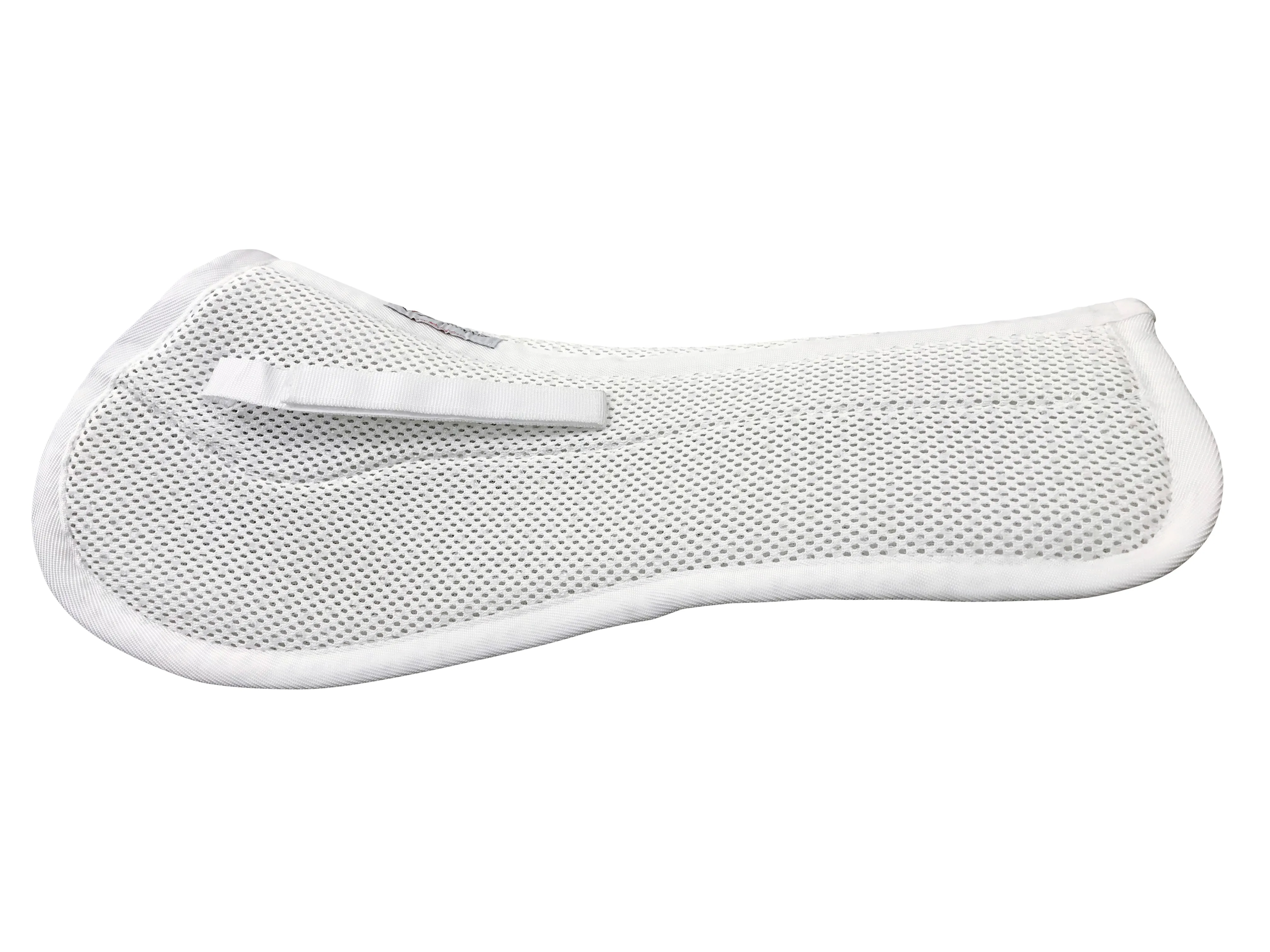 Derby Originals Shock Absorbing White English Half Saddle Pad with Anti Slip 3D Breathable Mesh