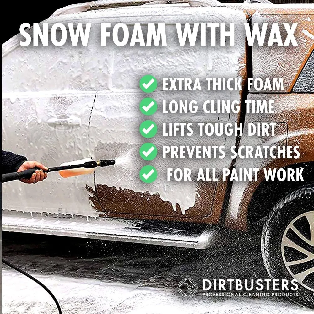 Dirtbusters pH Neutral Snow Foam Car Shampoo With Wax, Vanilla (5 Litre)