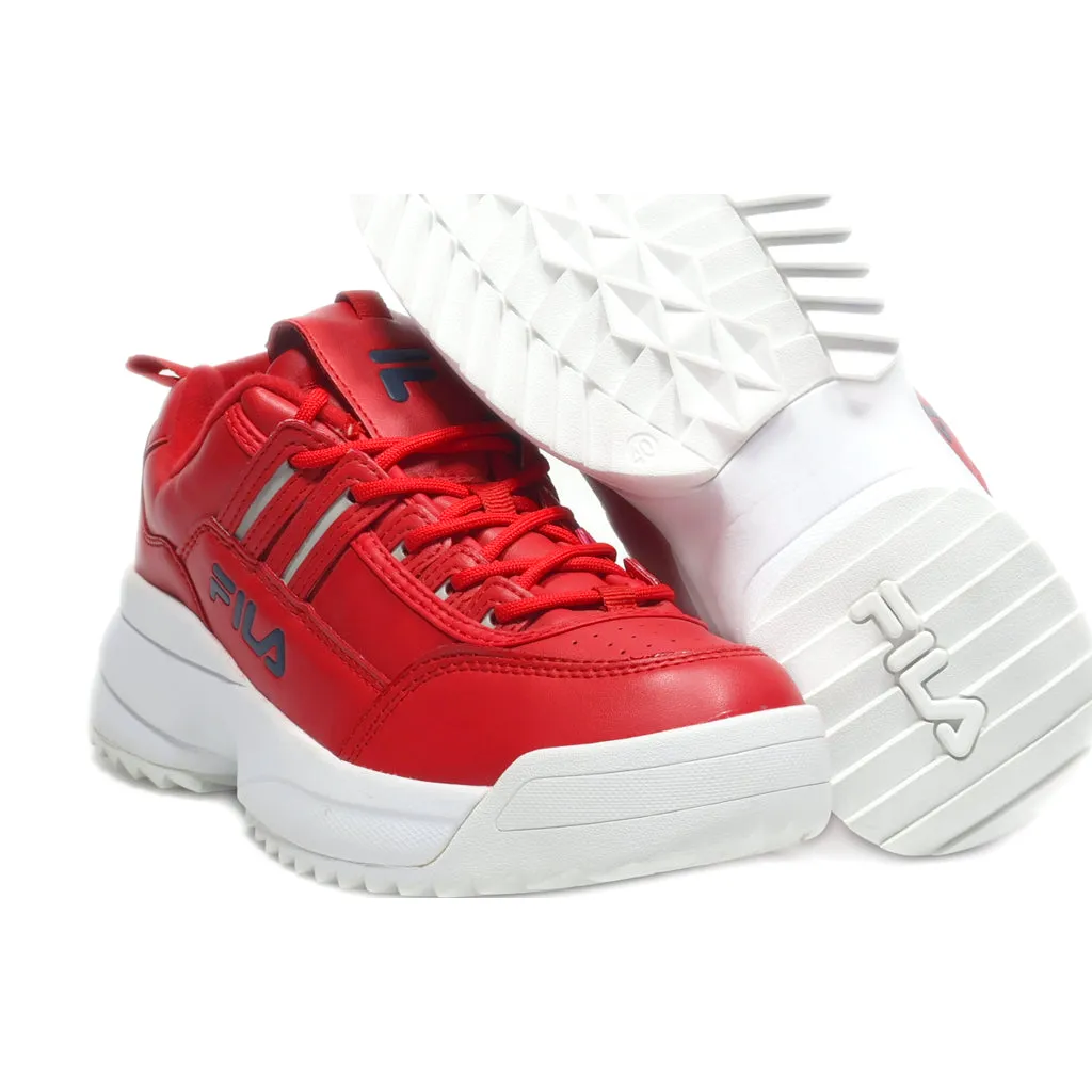 Fila Sport Shoes Leather Red Colour For Women