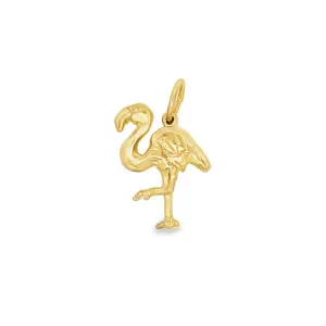 Flamingo Charm 3-D, 14Kt