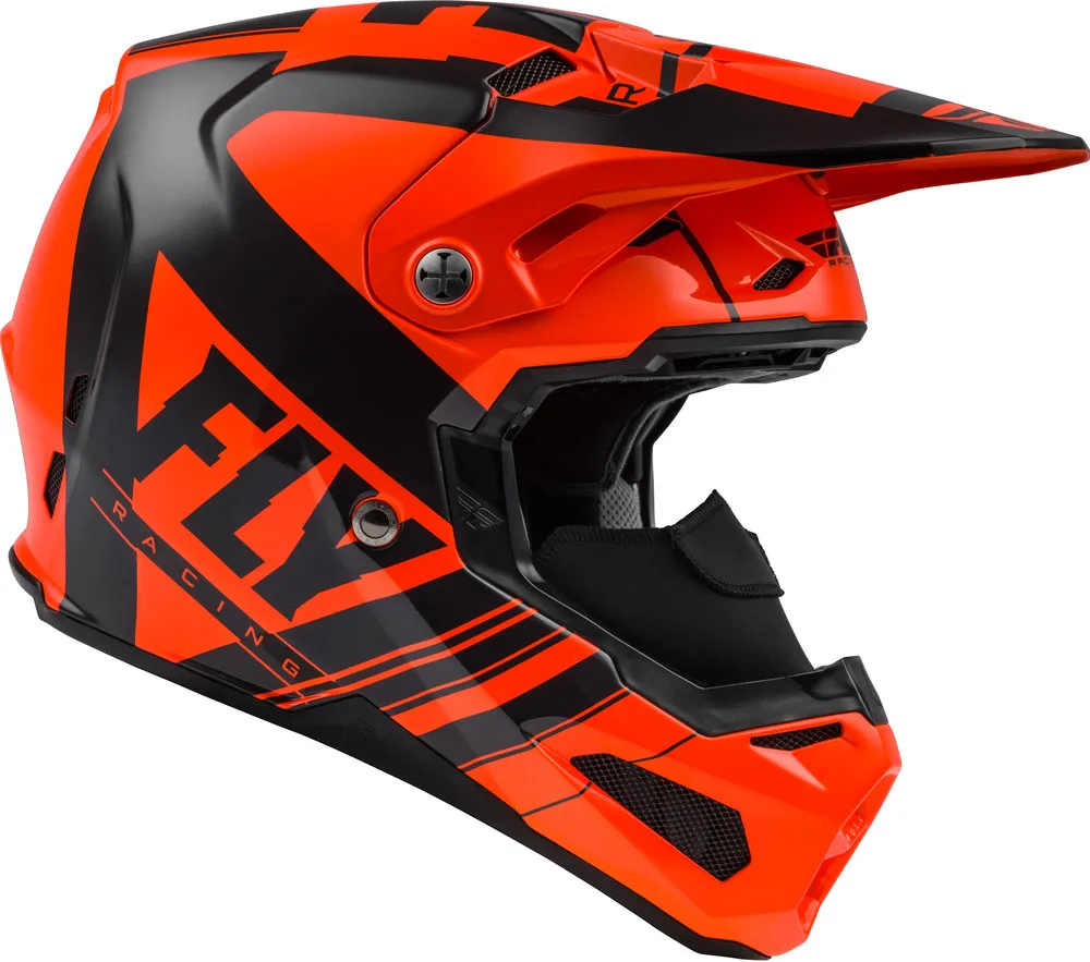 Fly Racing Formula Carbon Vector Cold Weather Snow Helmet (Neon Orange/Charcol Grey)