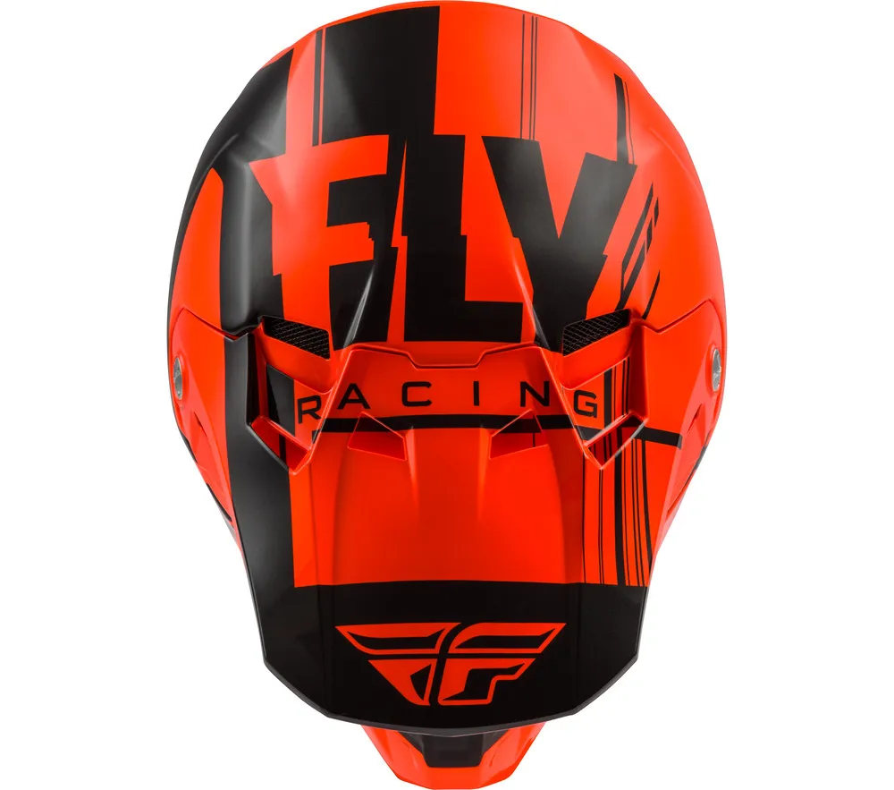 Fly Racing Formula Carbon Vector Cold Weather Snow Helmet (Neon Orange/Charcol Grey)