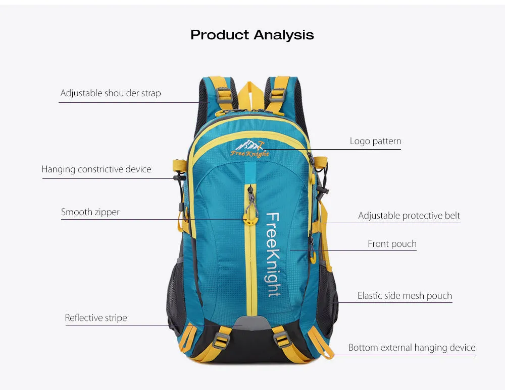 Free Knight 30L Nylon Waterproof Hiking Mountaineering Backpack