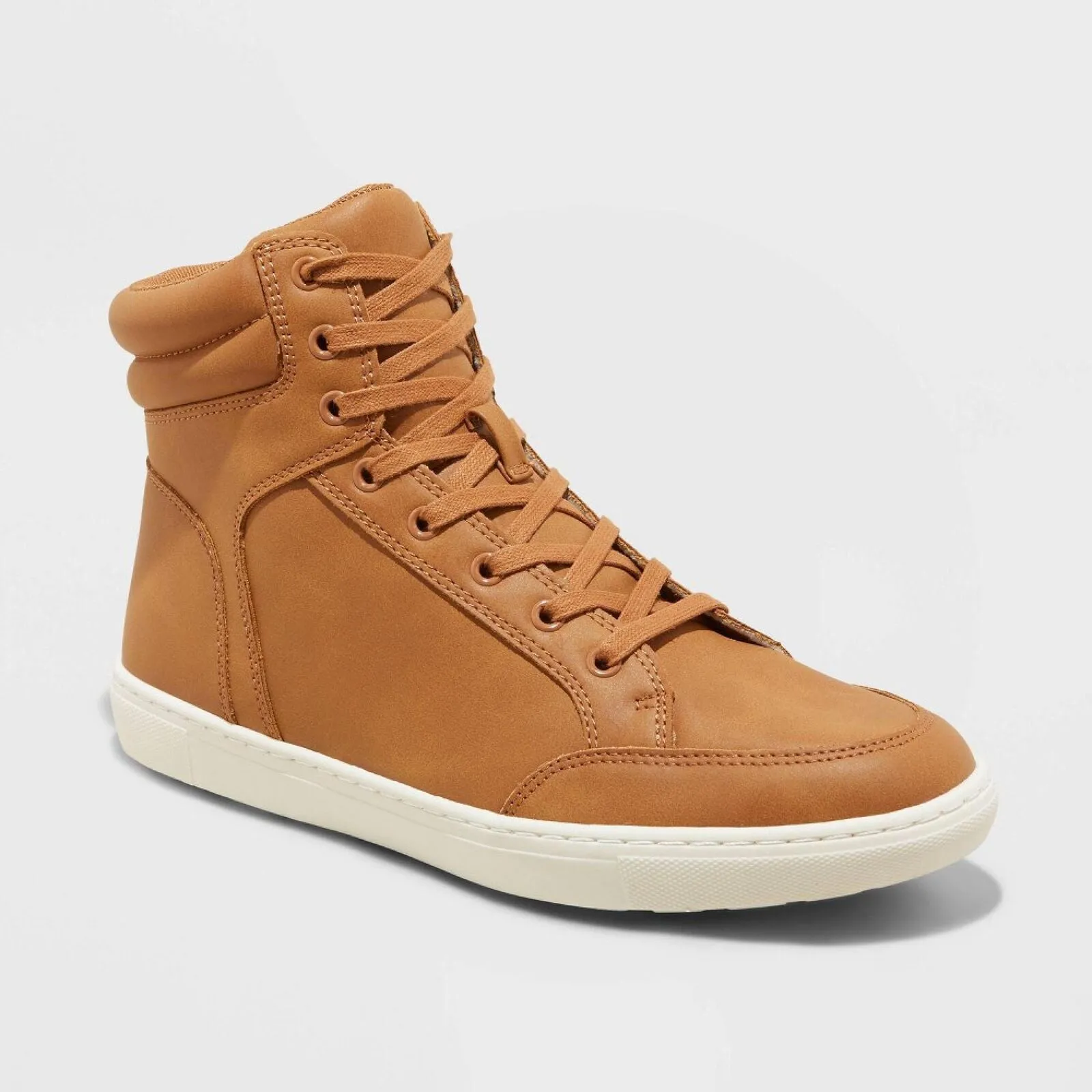 Goodfellow & Co Mens Travis High Top Sneaker 88082943 Cognac Brown 9