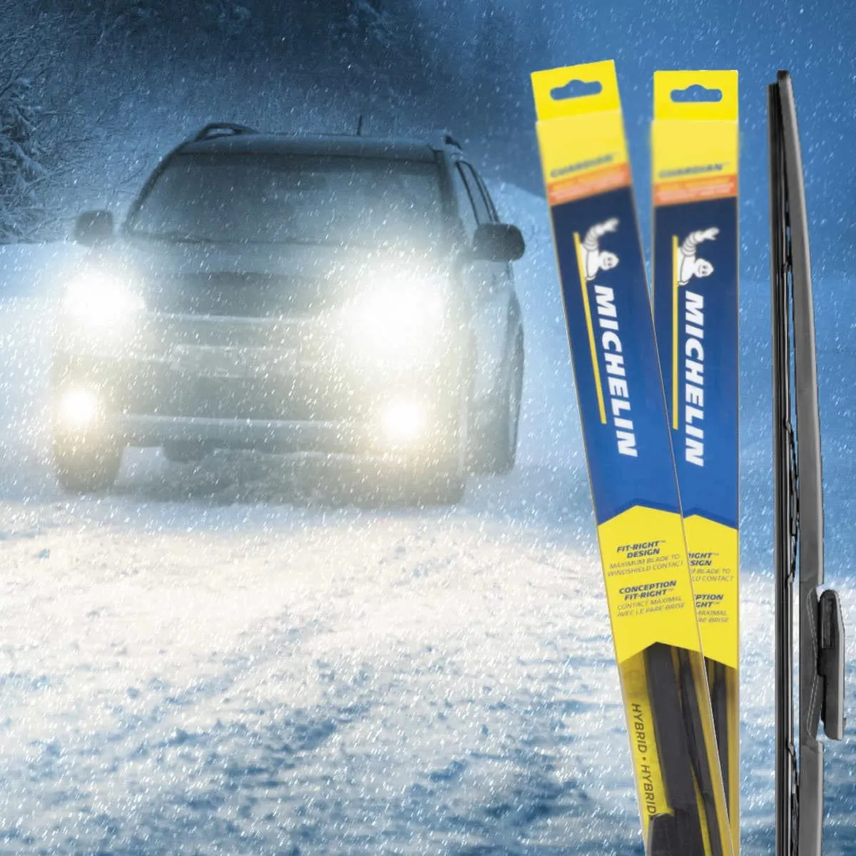 Michelin Guardian Hybrid Wiper Blade, Fit right design, All seasons