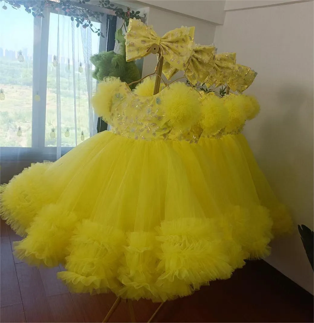 multicolour sleeve baby birthday party princess dress for wedding dress