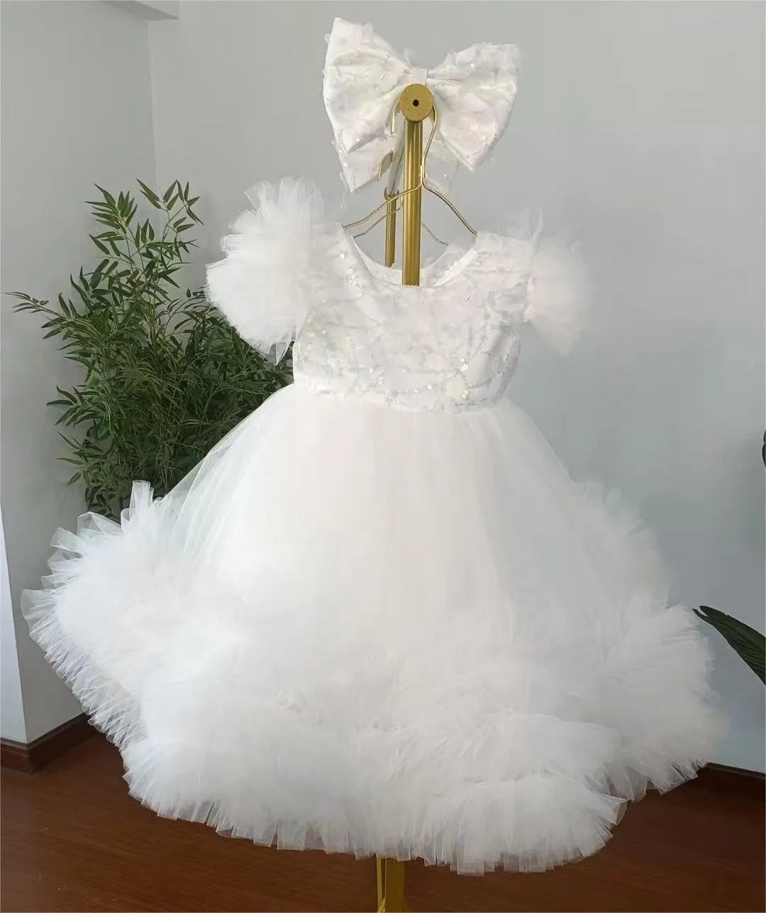 multicolour sleeve baby birthday party princess dress for wedding dress