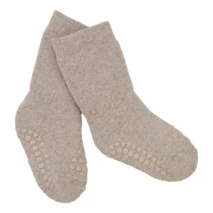 Non-slip Grip Socks Organic Terry Cotton - Sand