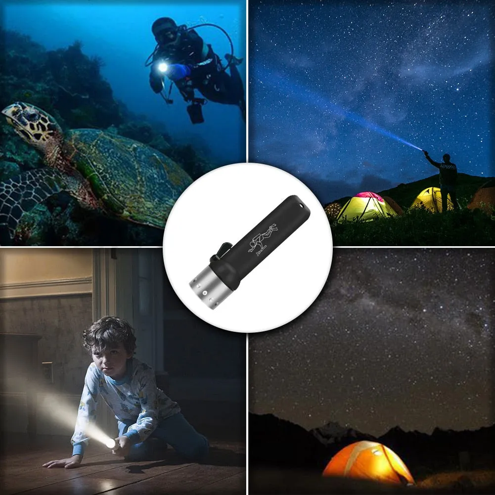 Professional Underwater Diving Flashlight - various colours