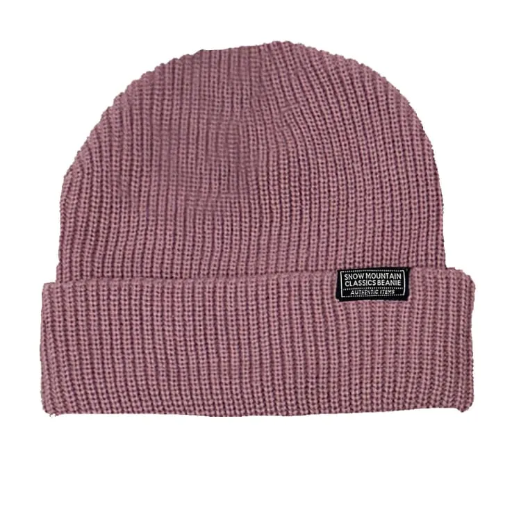 Snow Mountain Ribbed Beanies-COAL