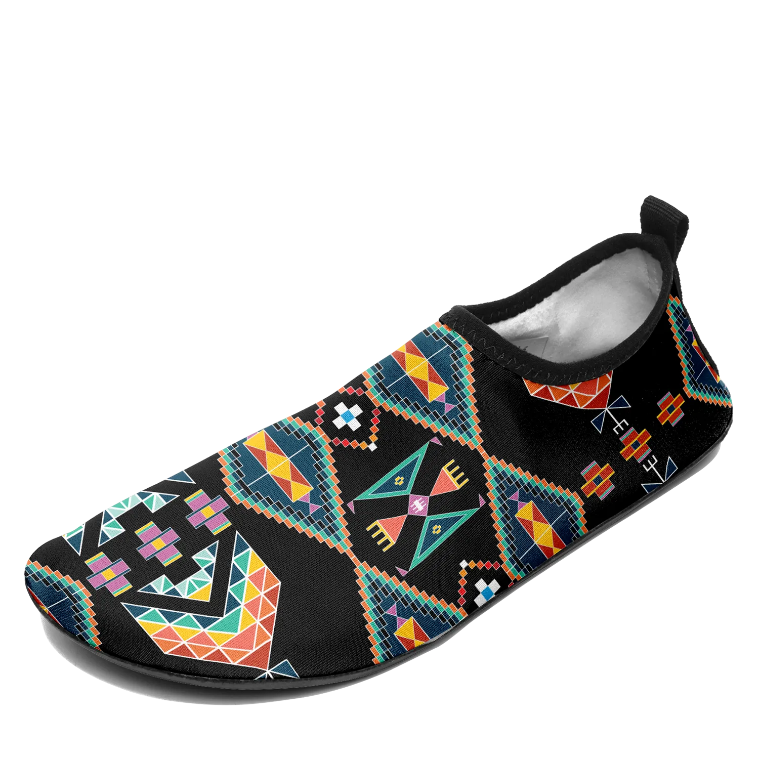 Travois Tipi Black Kid's Sockamoccs Slip On Shoes