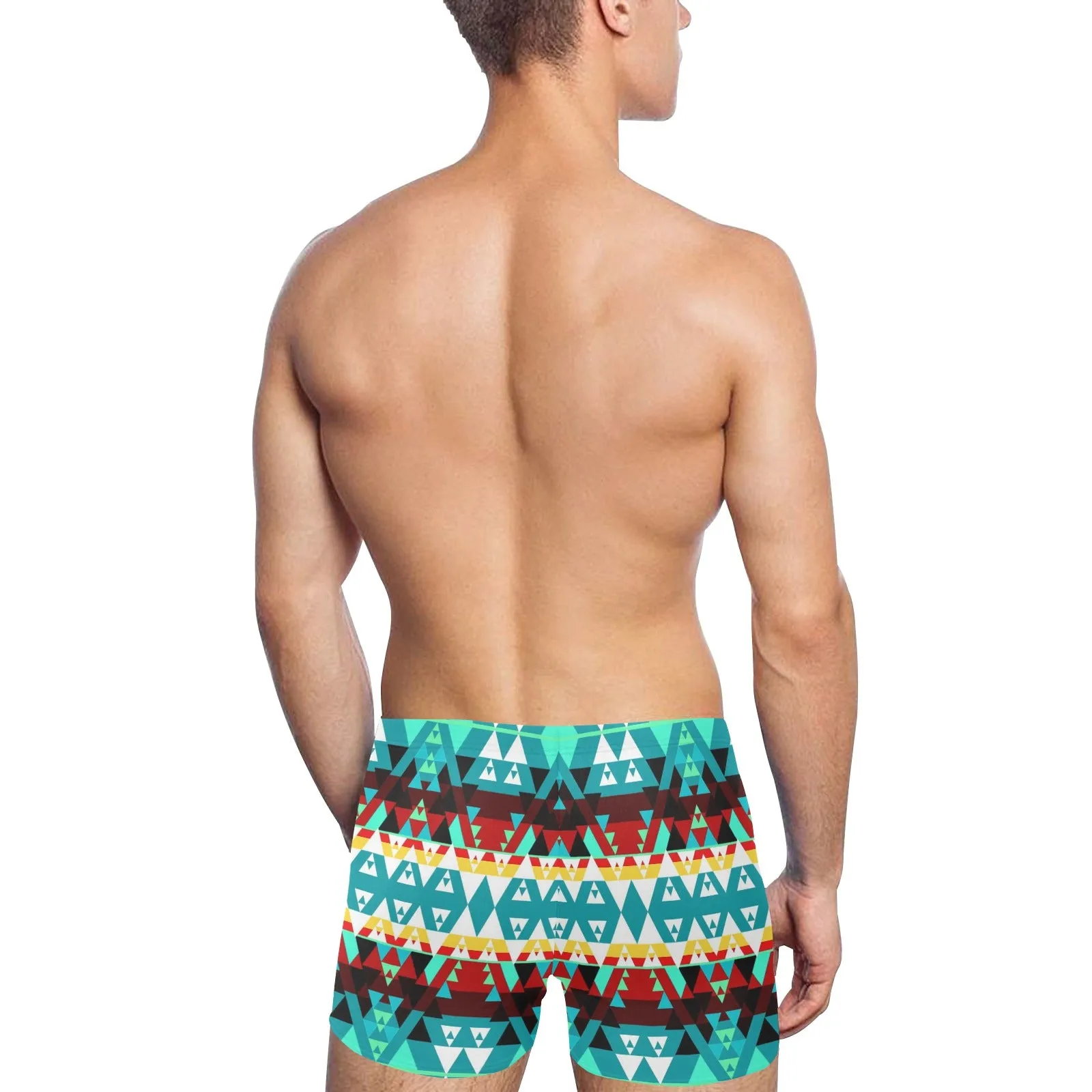 Writing on Stone Wheel Men's Swimming Trunks